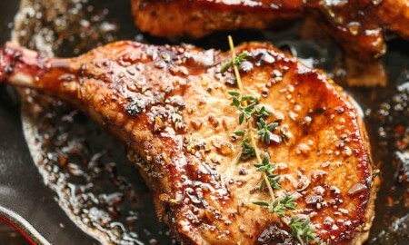 Easy Pork Chops with Sweet and Sour Glaze
