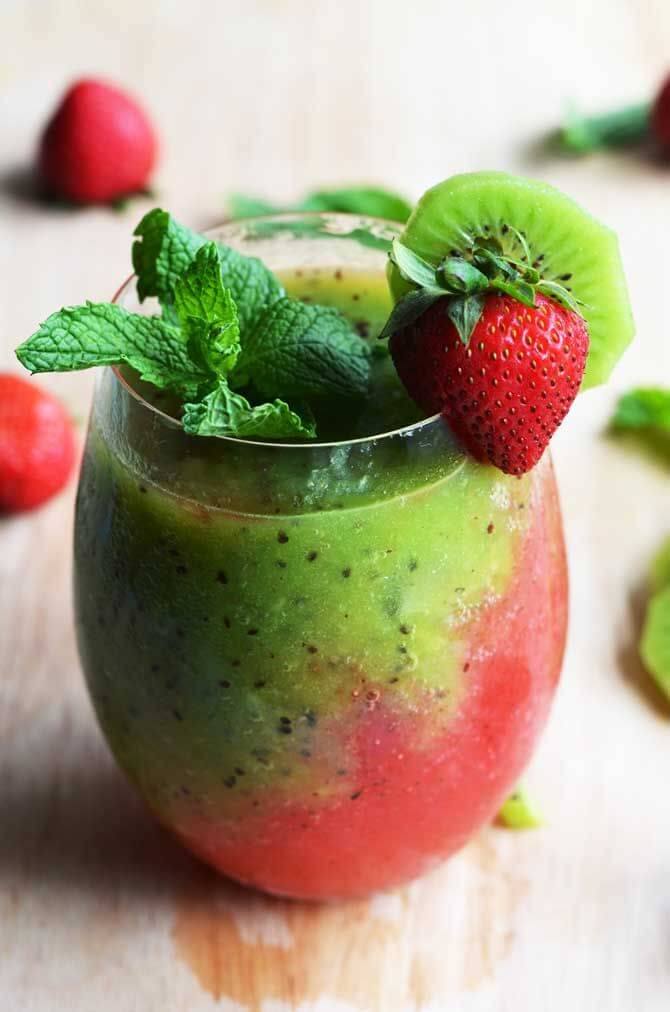 Check out this amazing Strawberry-Kiwi Frozen Mojitos and more summer drink ideas on Worthminer.com