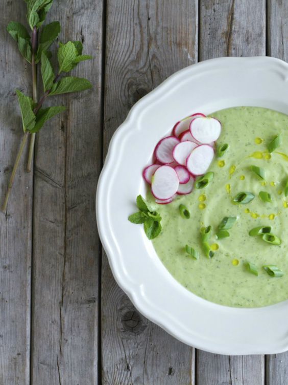 Cold Cucumber and Avocado Soup